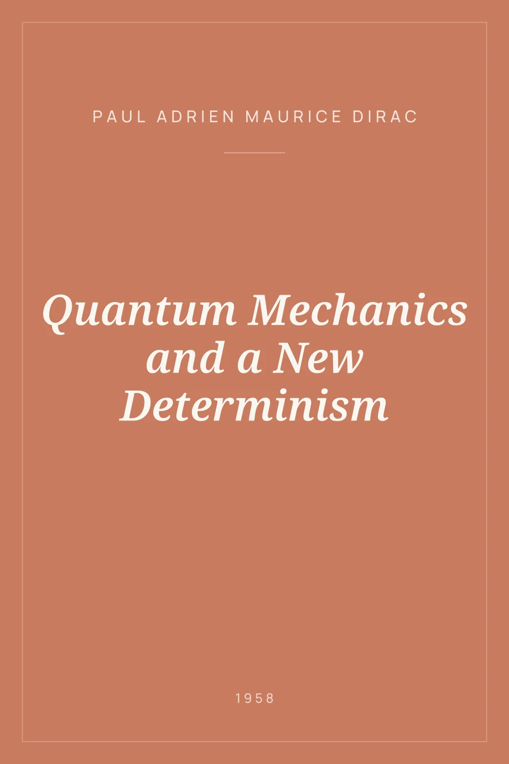 Portada de Quantum Mechanics and a New Determinism