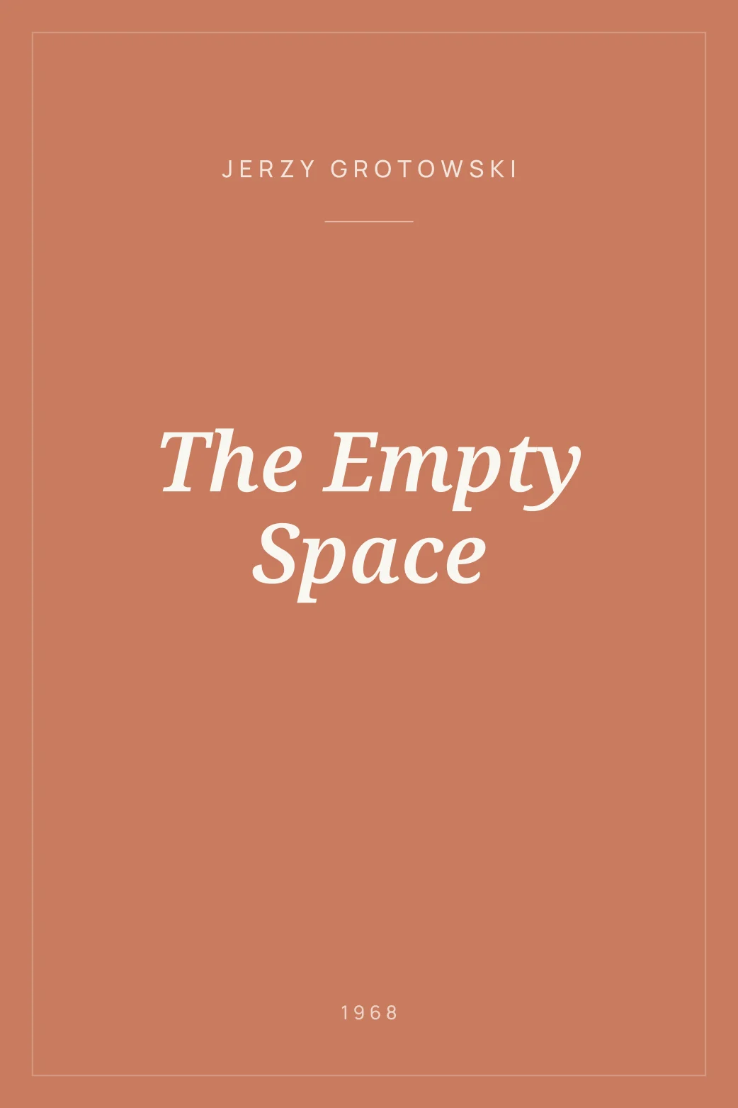 Portada de The Empty Space