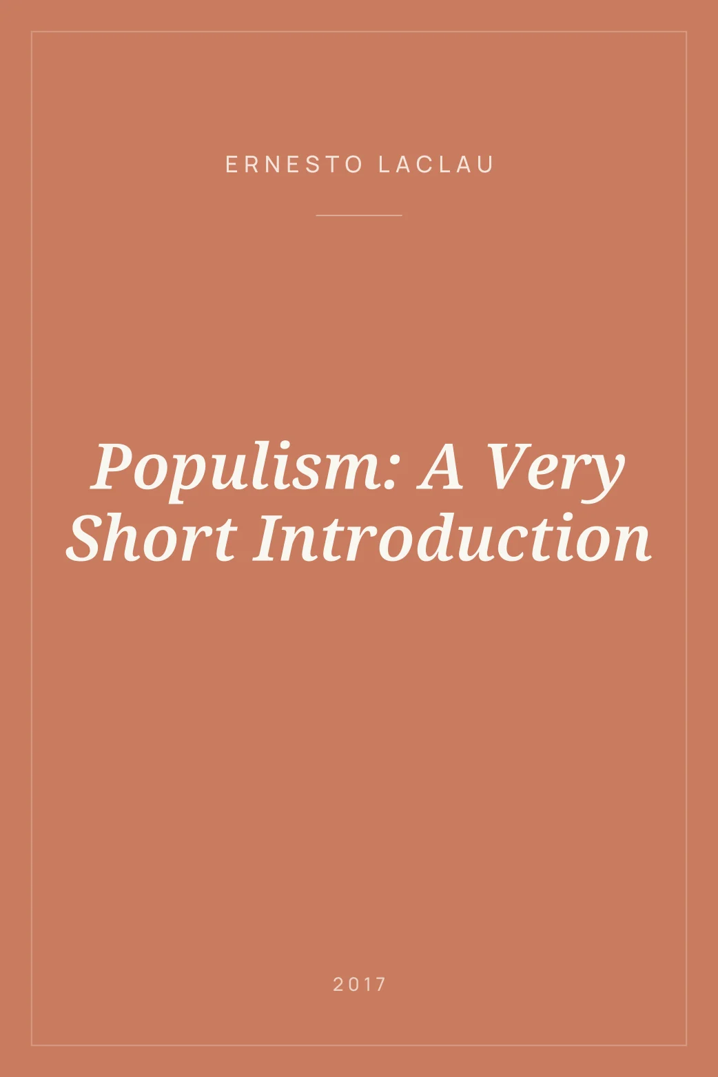 Portada de Populism: A Very Short Introduction