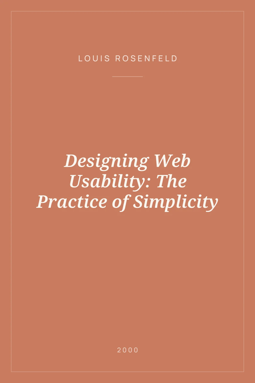Portada de Designing Web Usability: The Practice of Simplicity