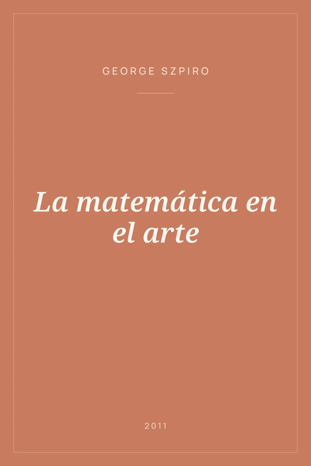 Portada de La matemática en el arte