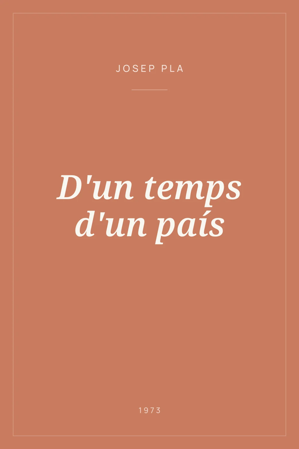 Portada de D'un temps d'un país