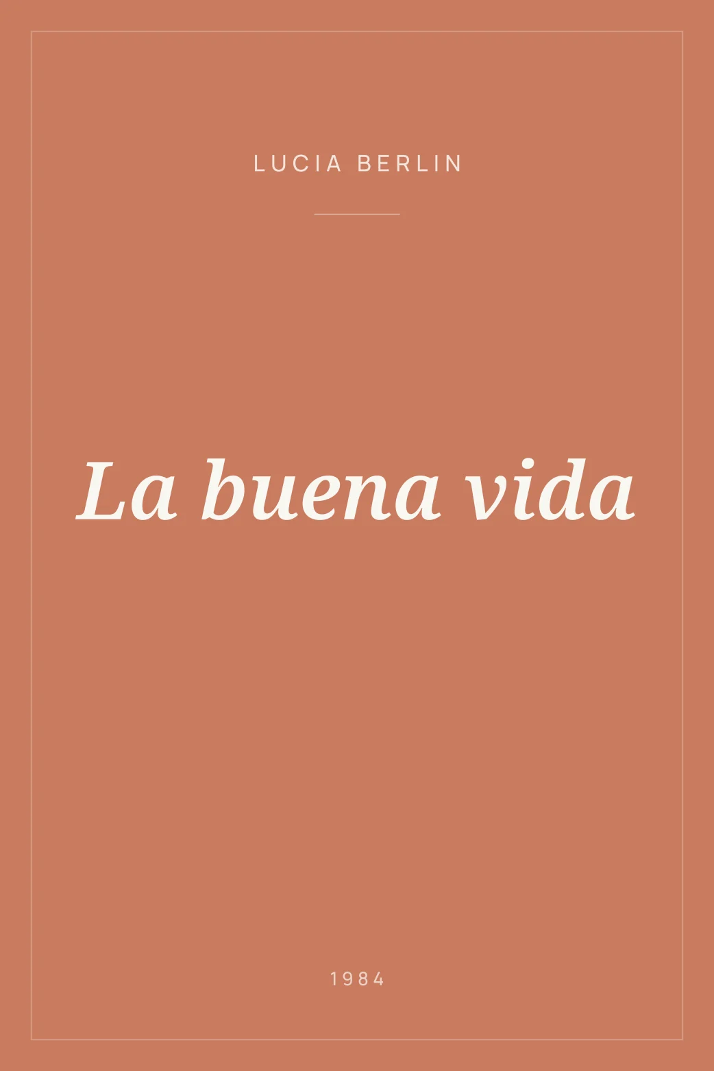 Portada de La buena vida