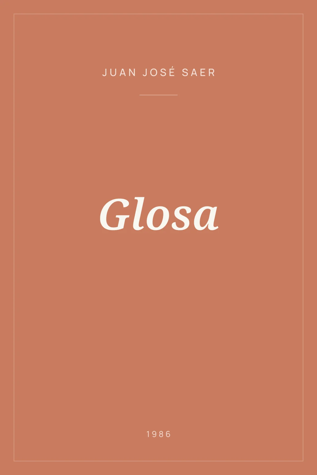 Portada de Glosa