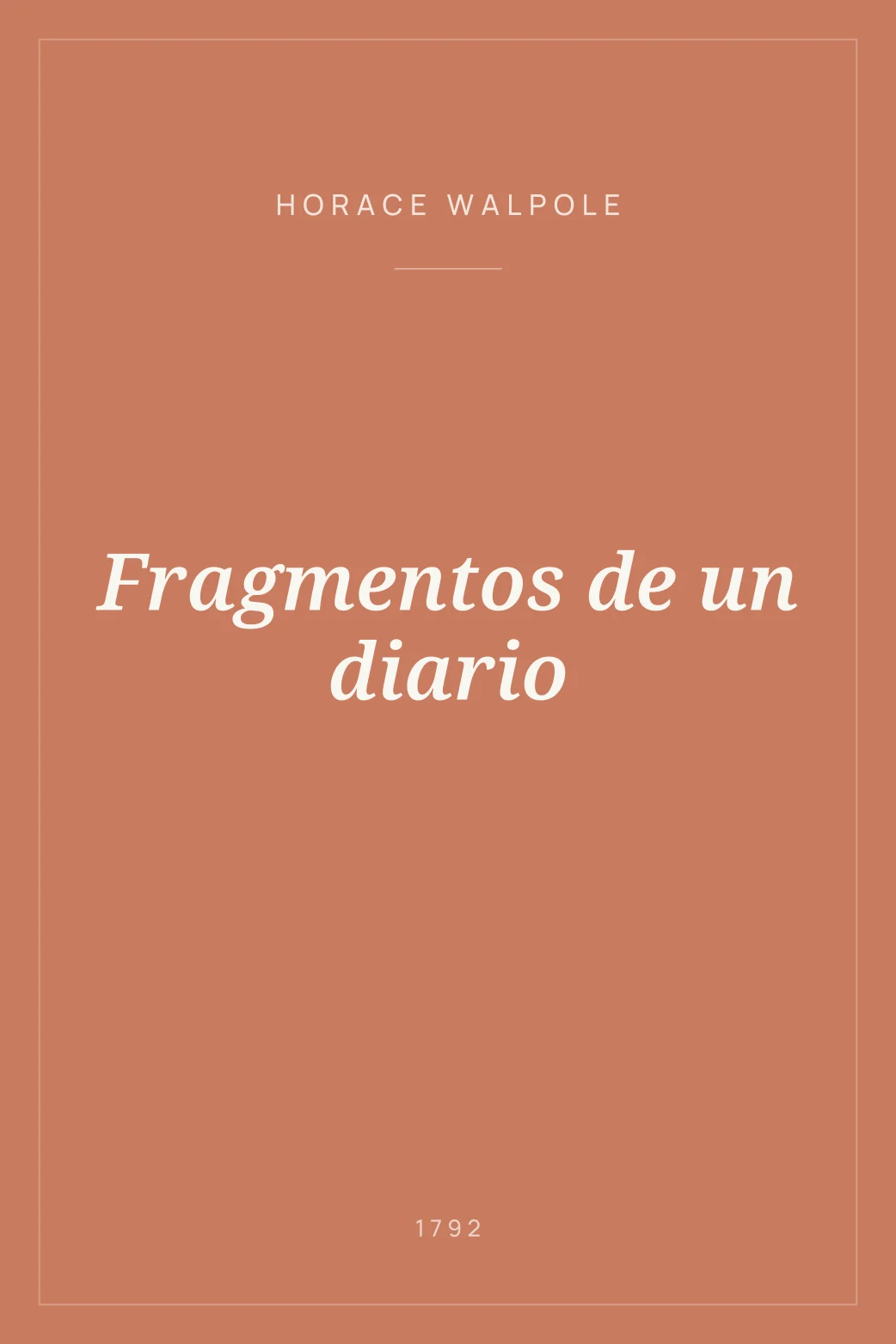 Portada de Fragmentos de un diario