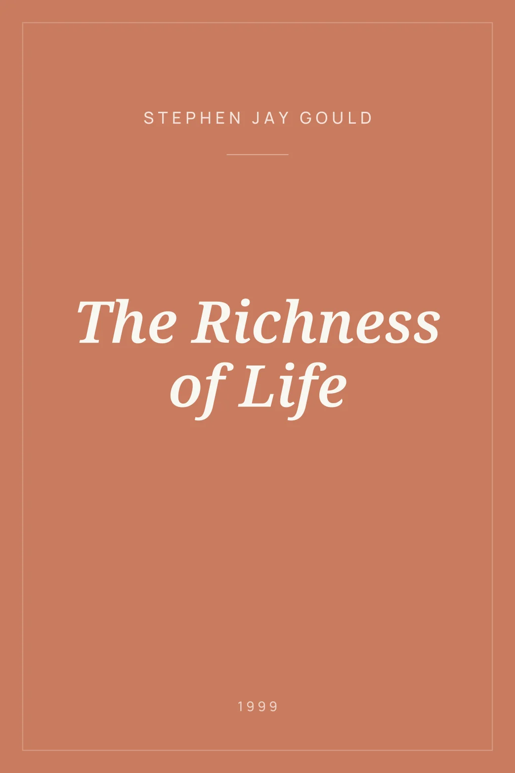 Portada de The Richness of Life
