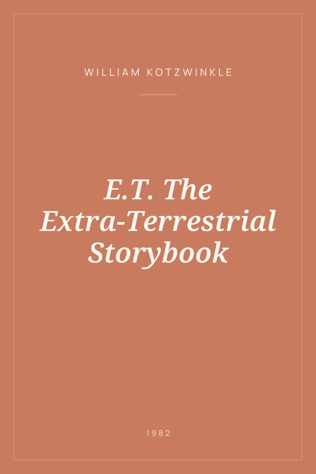 Portada de E.T. The Extra-Terrestrial Storybook
