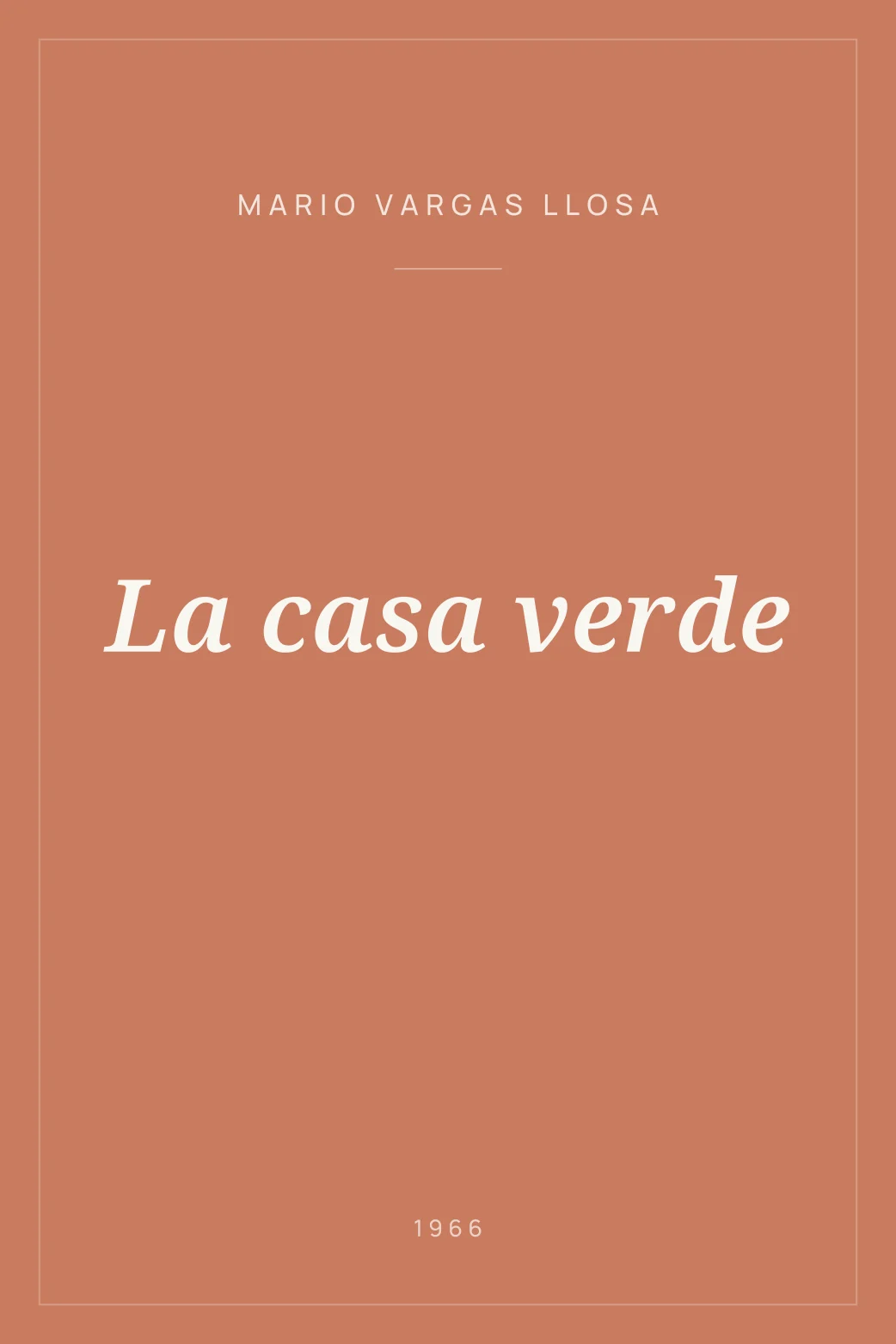 Portada de La casa verde