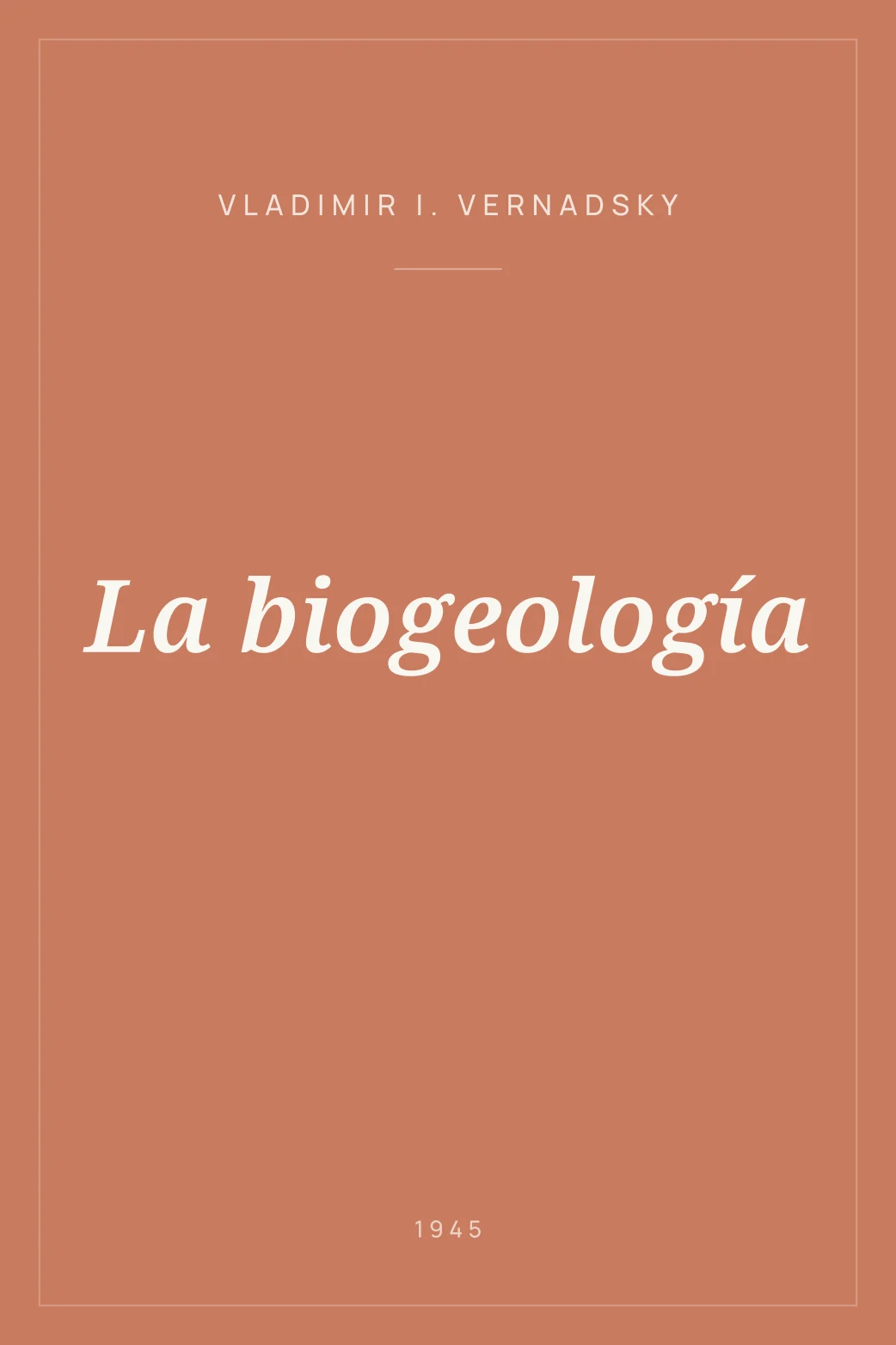 Portada de La biogeología