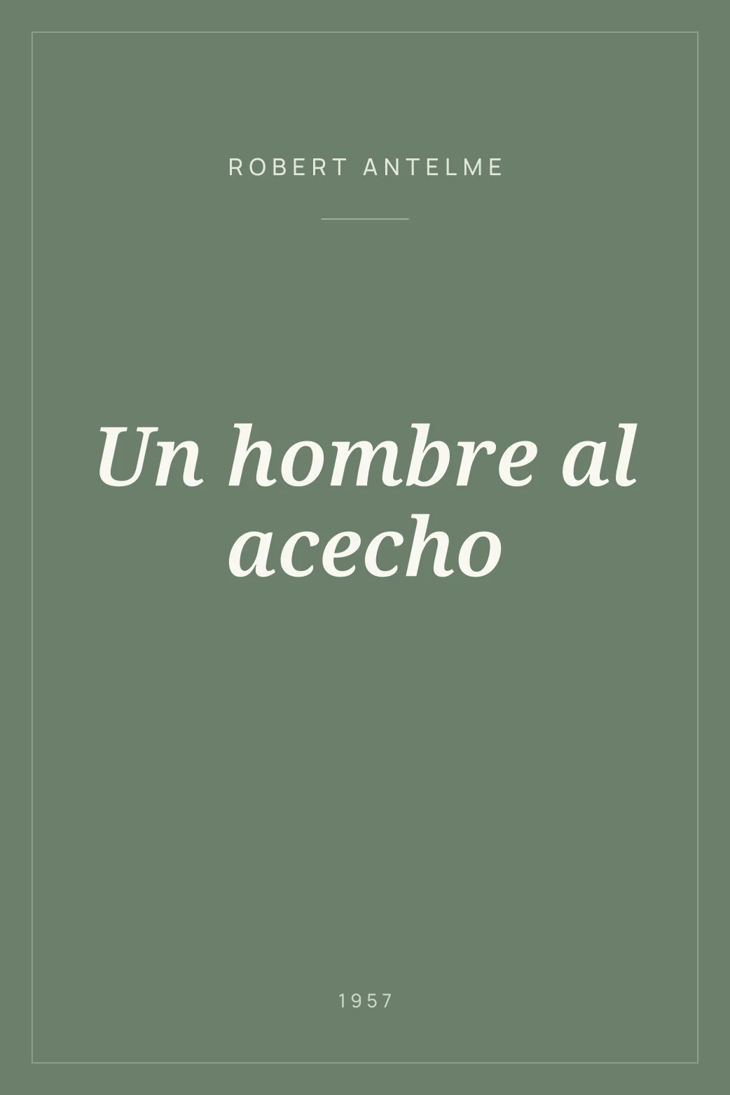 Portada de Un hombre al acecho