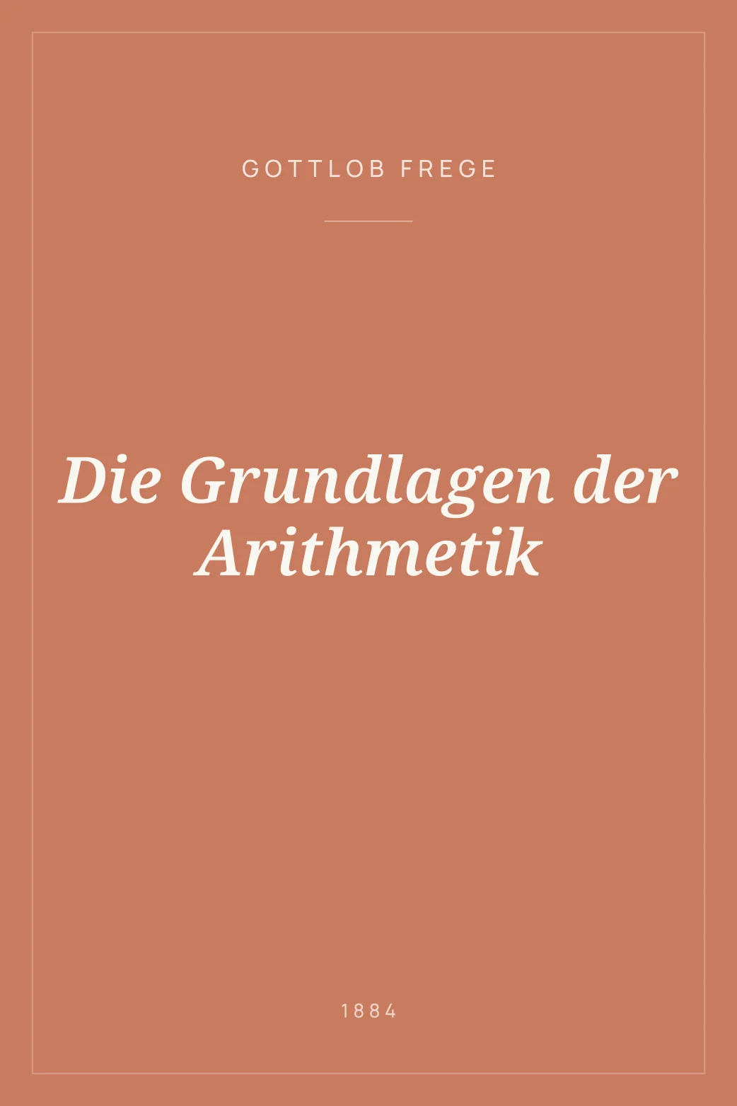Portada de Die Grundlagen der Arithmetik