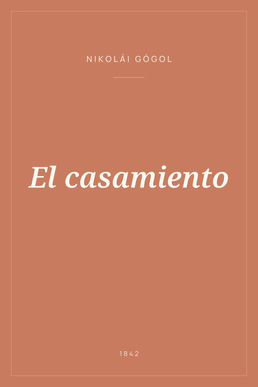 Portada de El casamiento