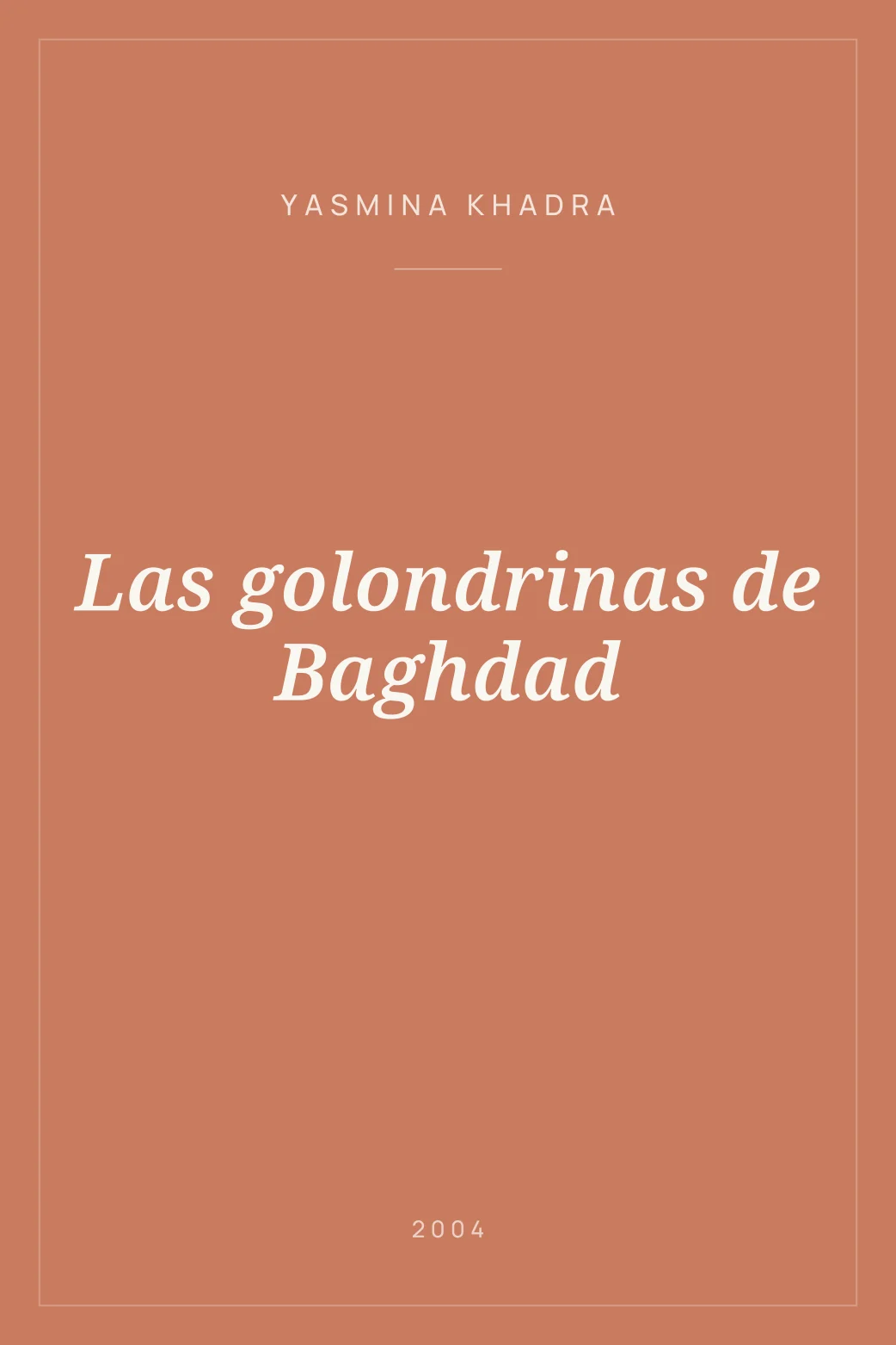 Portada de Las golondrinas de Baghdad
