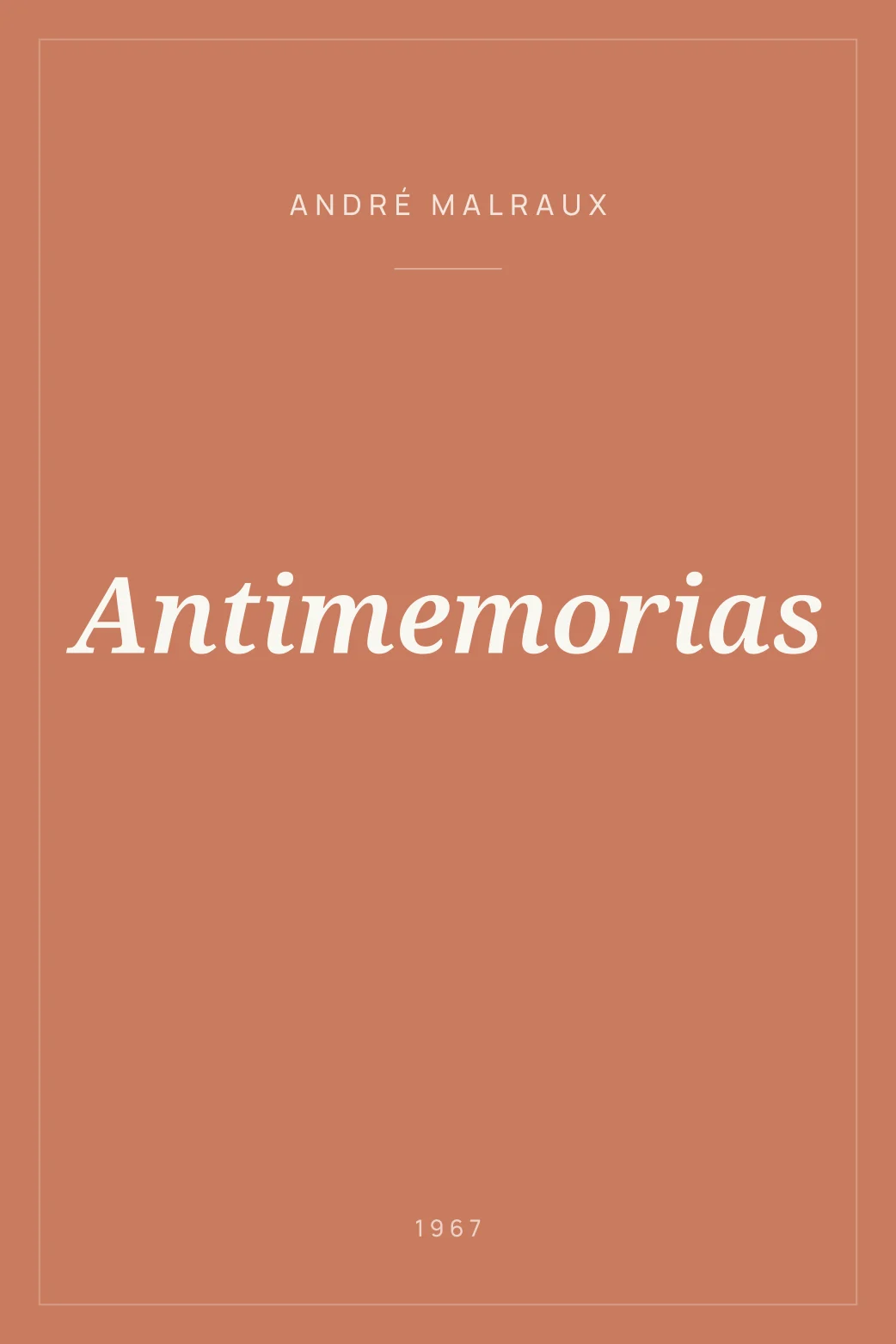 Portada de Antimemorias