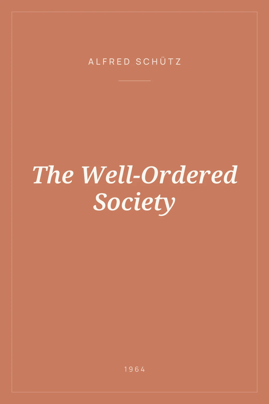 Portada de The Well-Ordered Society
