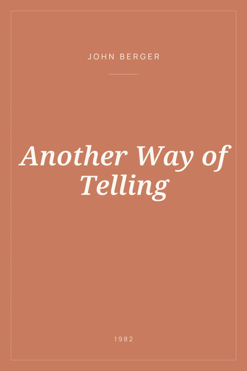 Portada de Another Way of Telling