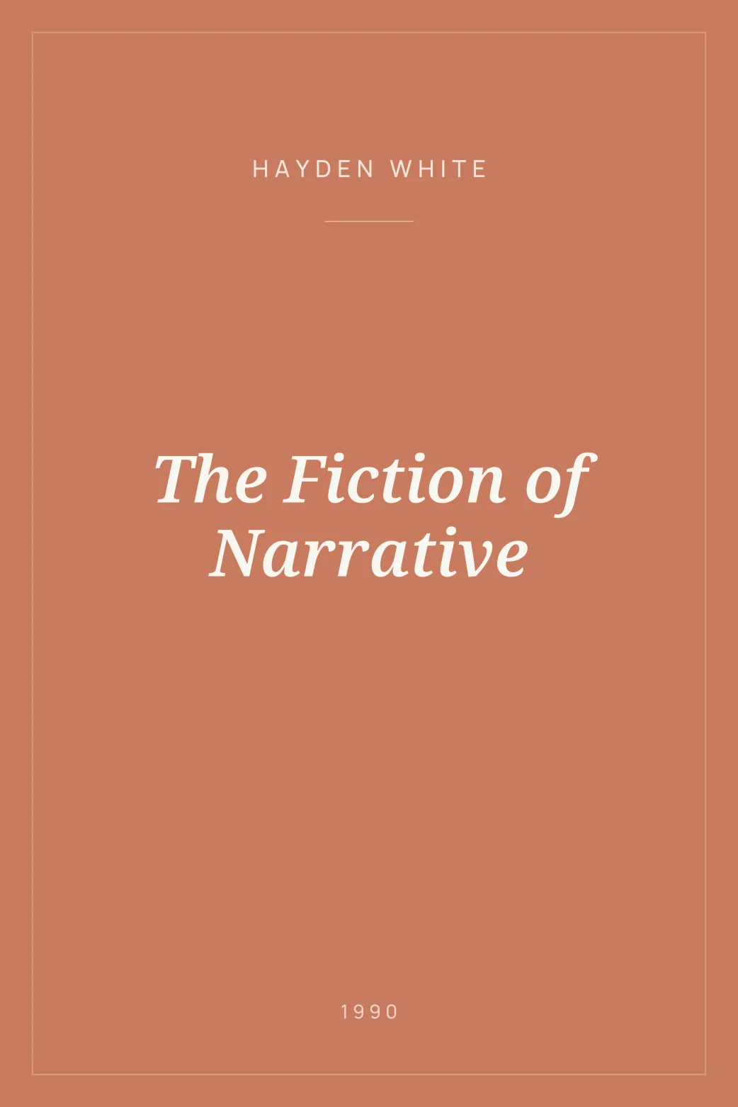 Portada de The Fiction of Narrative
