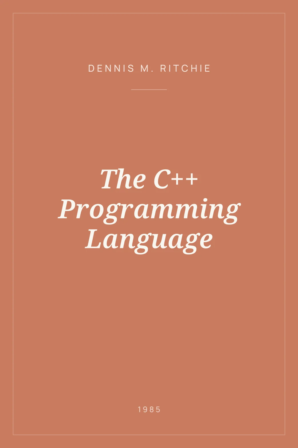 Portada de The C++ Programming Language