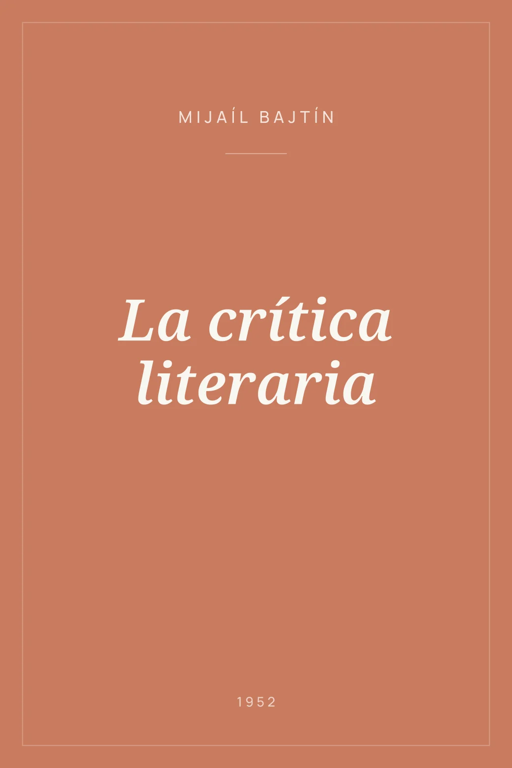 Portada de La crítica literaria