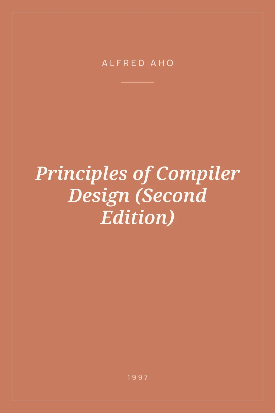 Portada de Principles of Compiler Design (Second Edition)