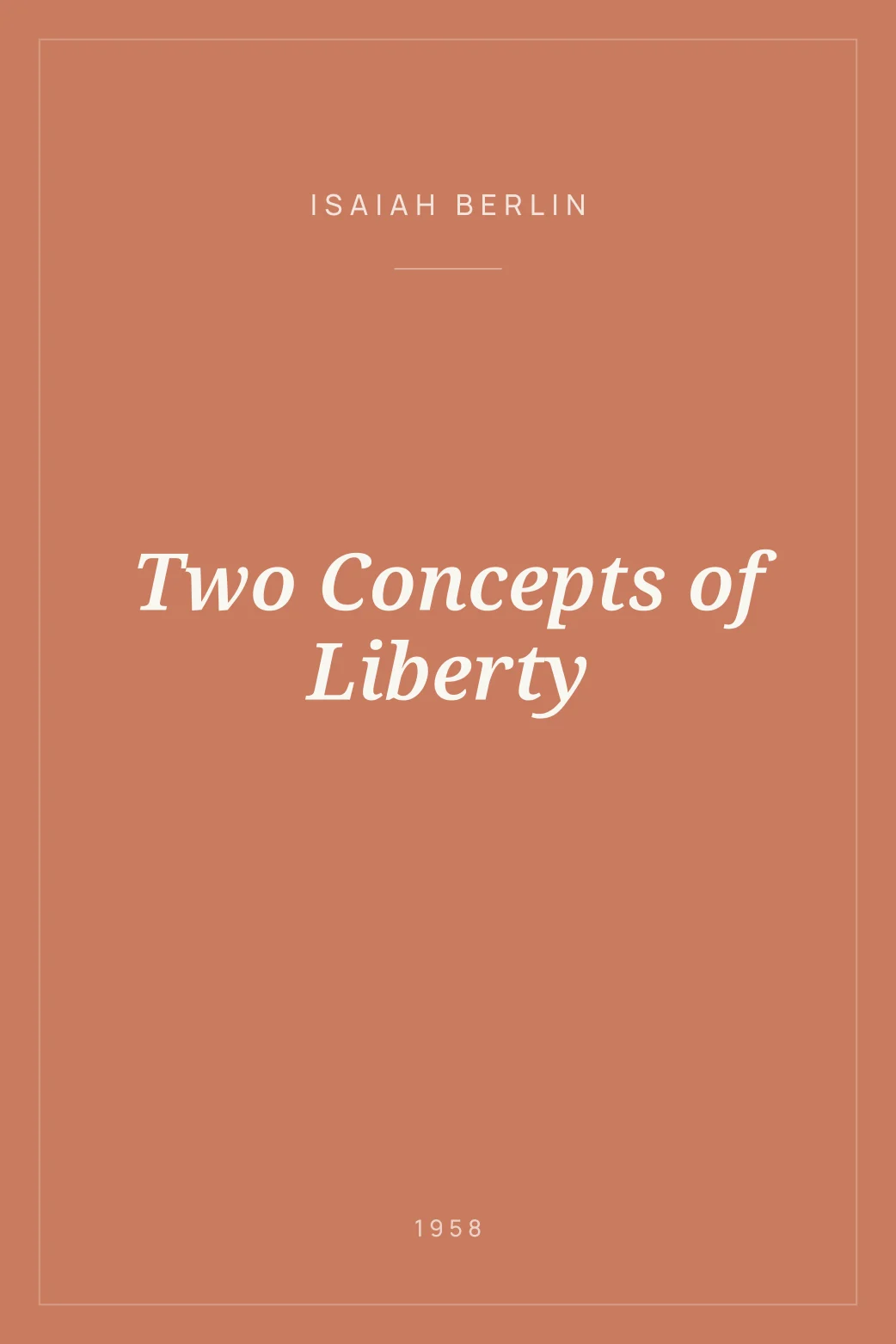 Portada de Two Concepts of Liberty