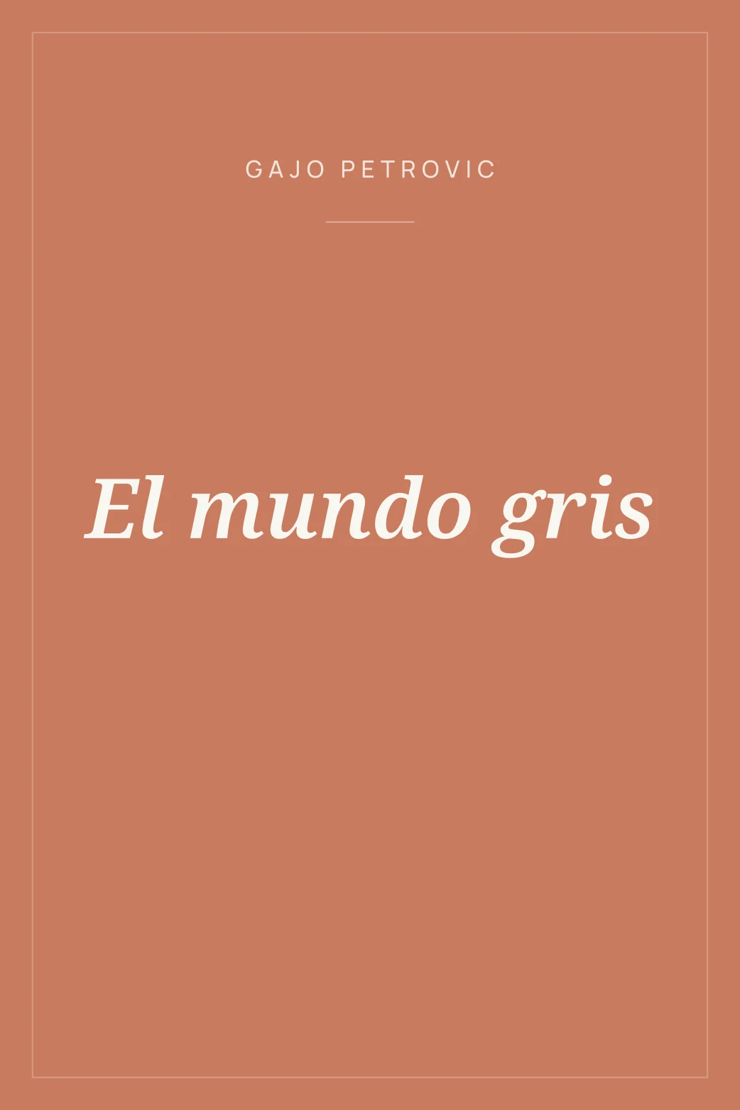 Portada de El mundo gris