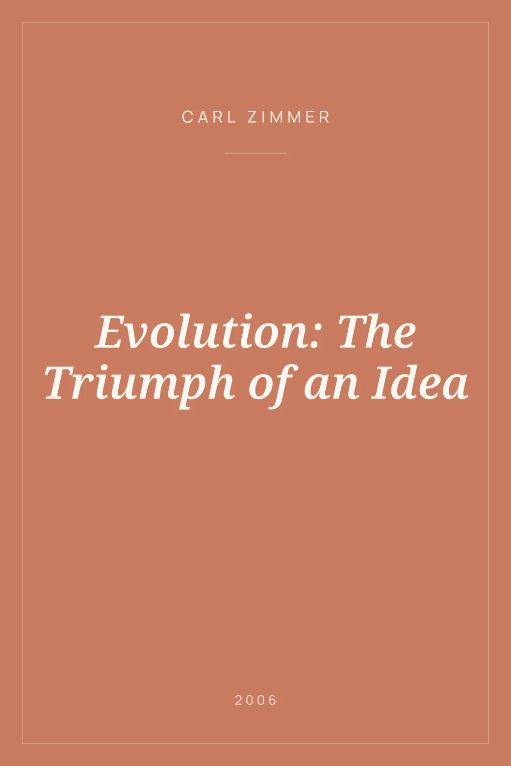 Portada de Evolution: The Triumph of an Idea
