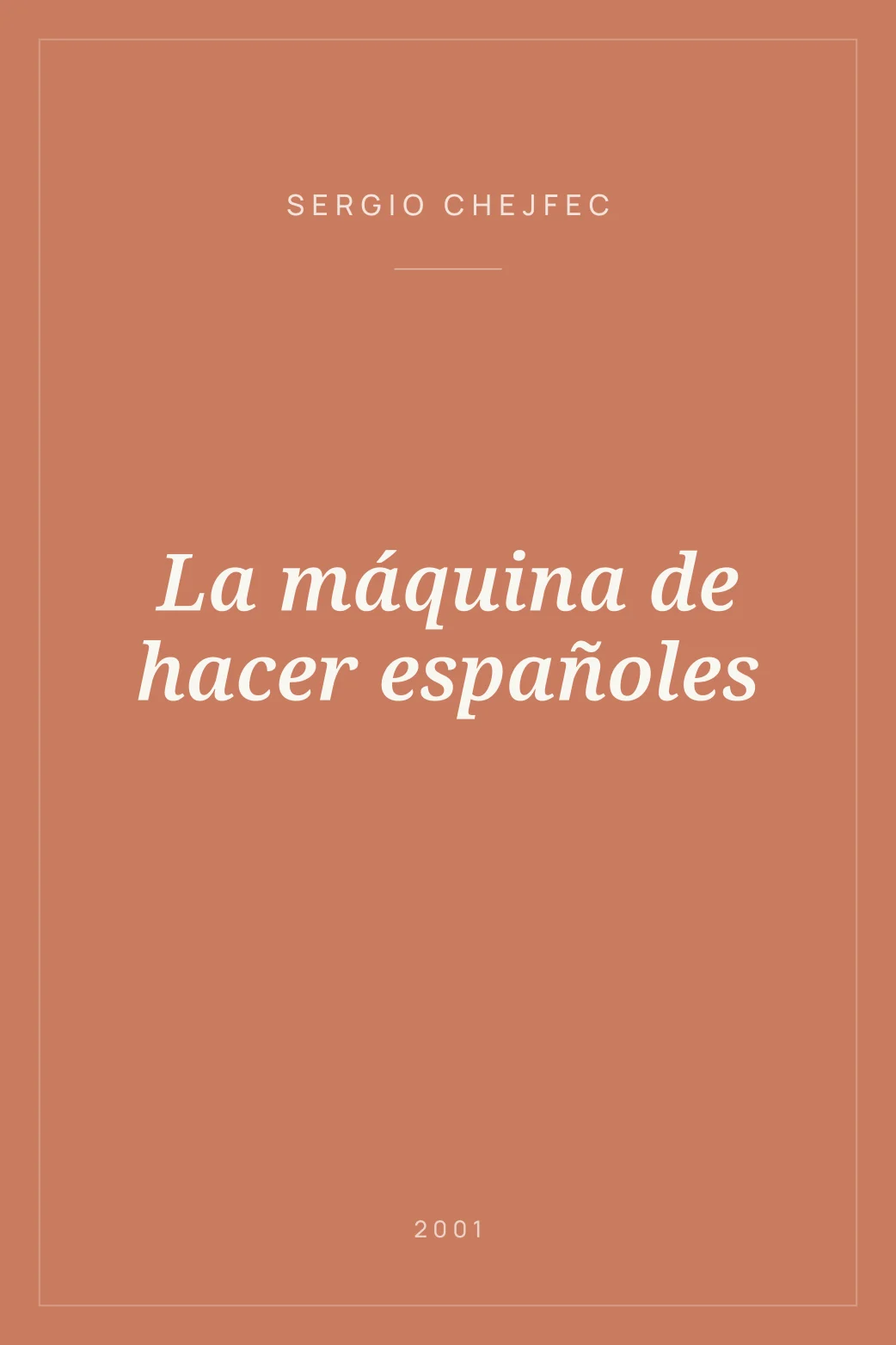 Portada de La máquina de hacer españoles