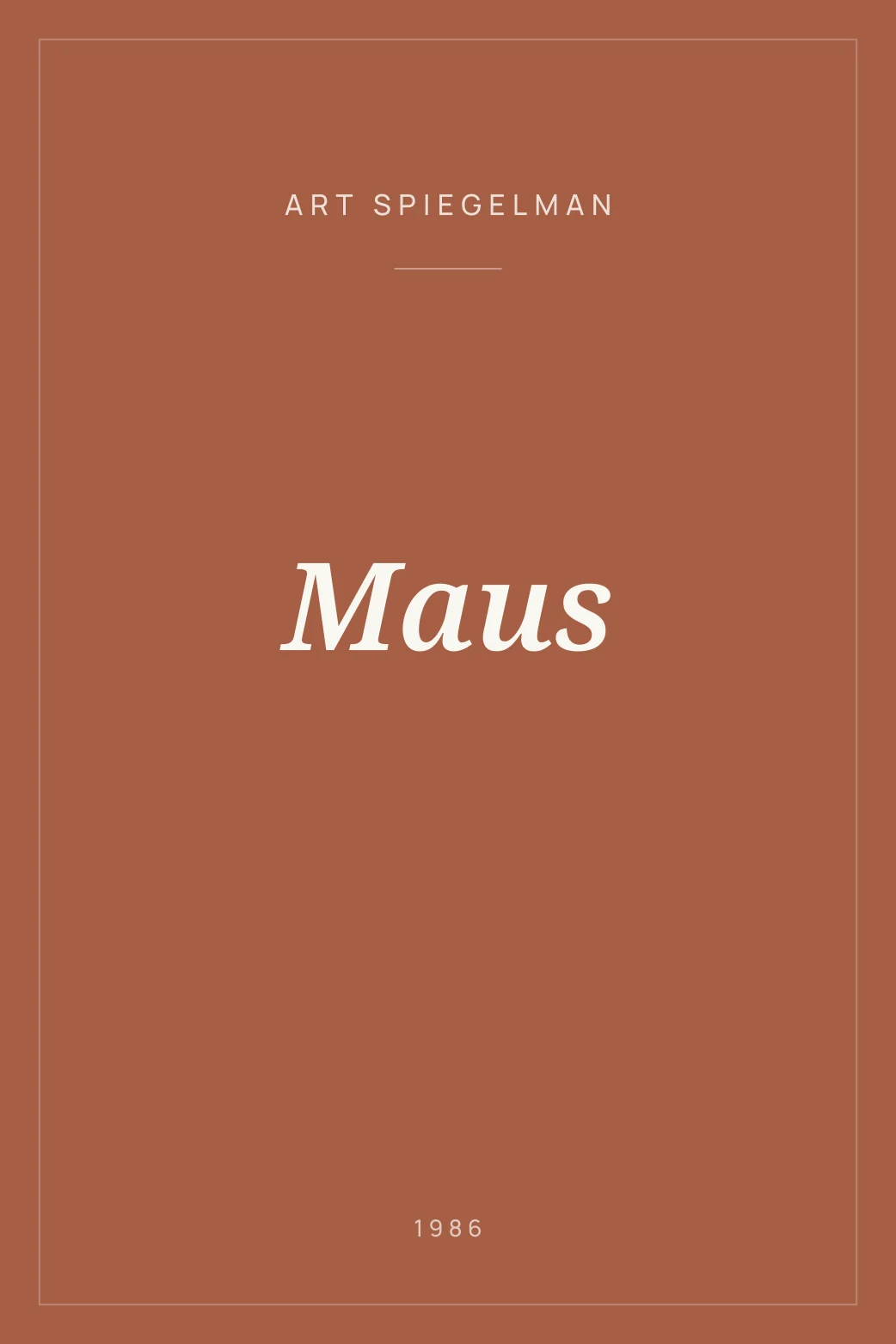 Portada de Maus