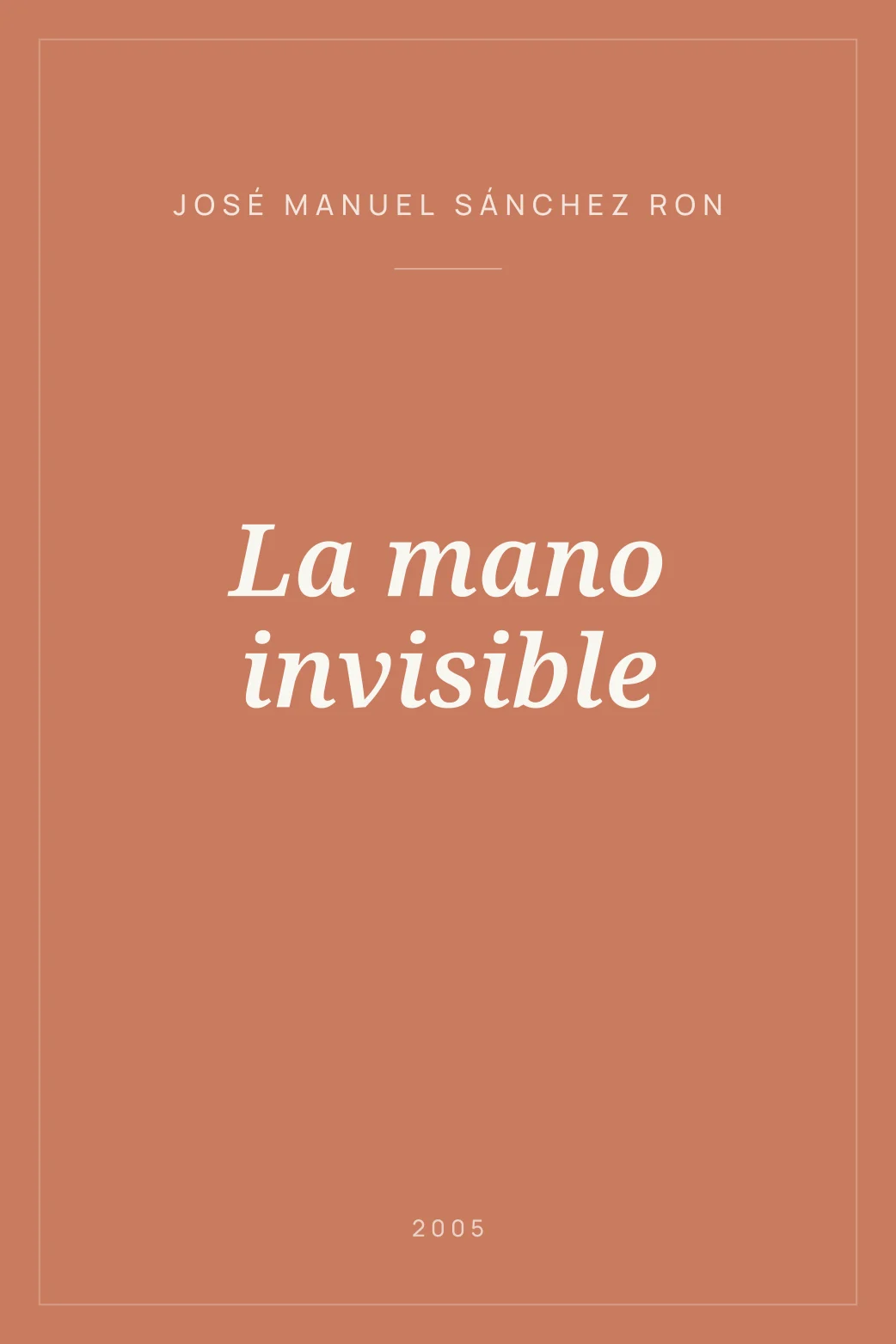 Portada de La mano invisible