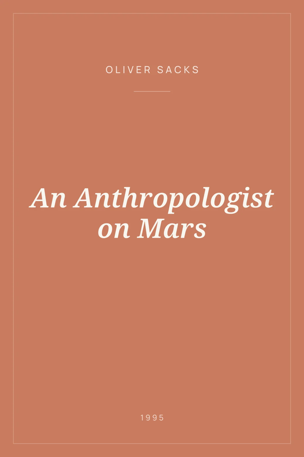 Portada de An Anthropologist on Mars