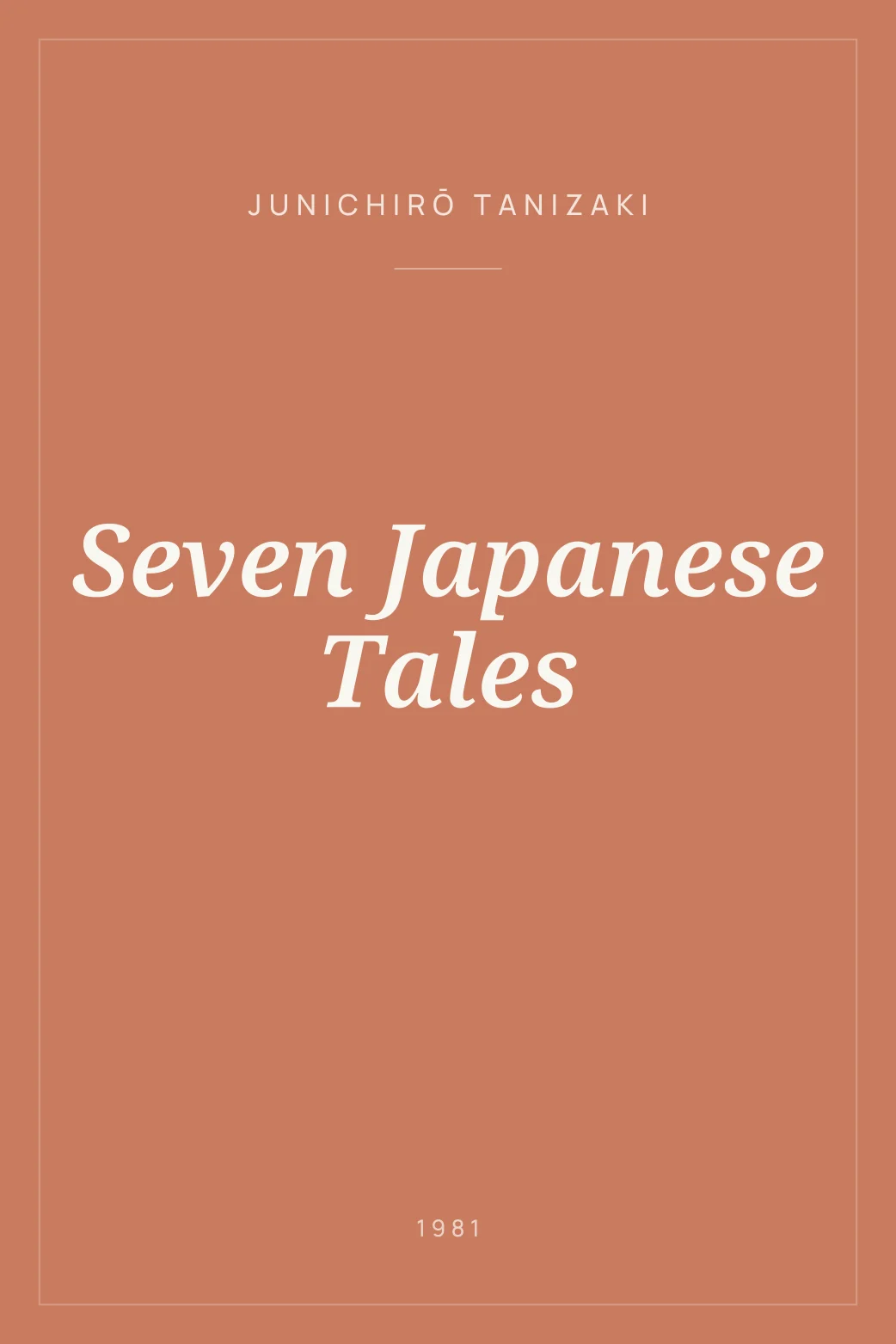 Portada de Seven Japanese Tales