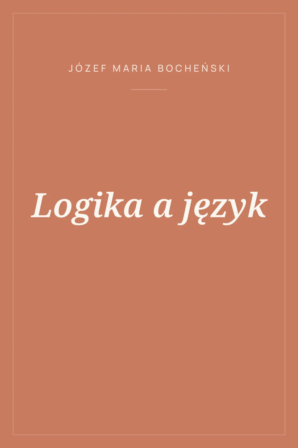 Portada de Logika a język
