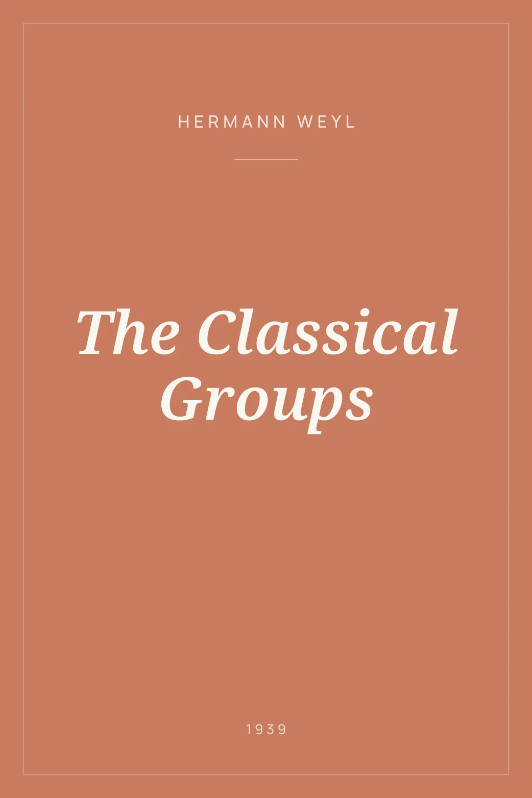 Portada de The Classical Groups