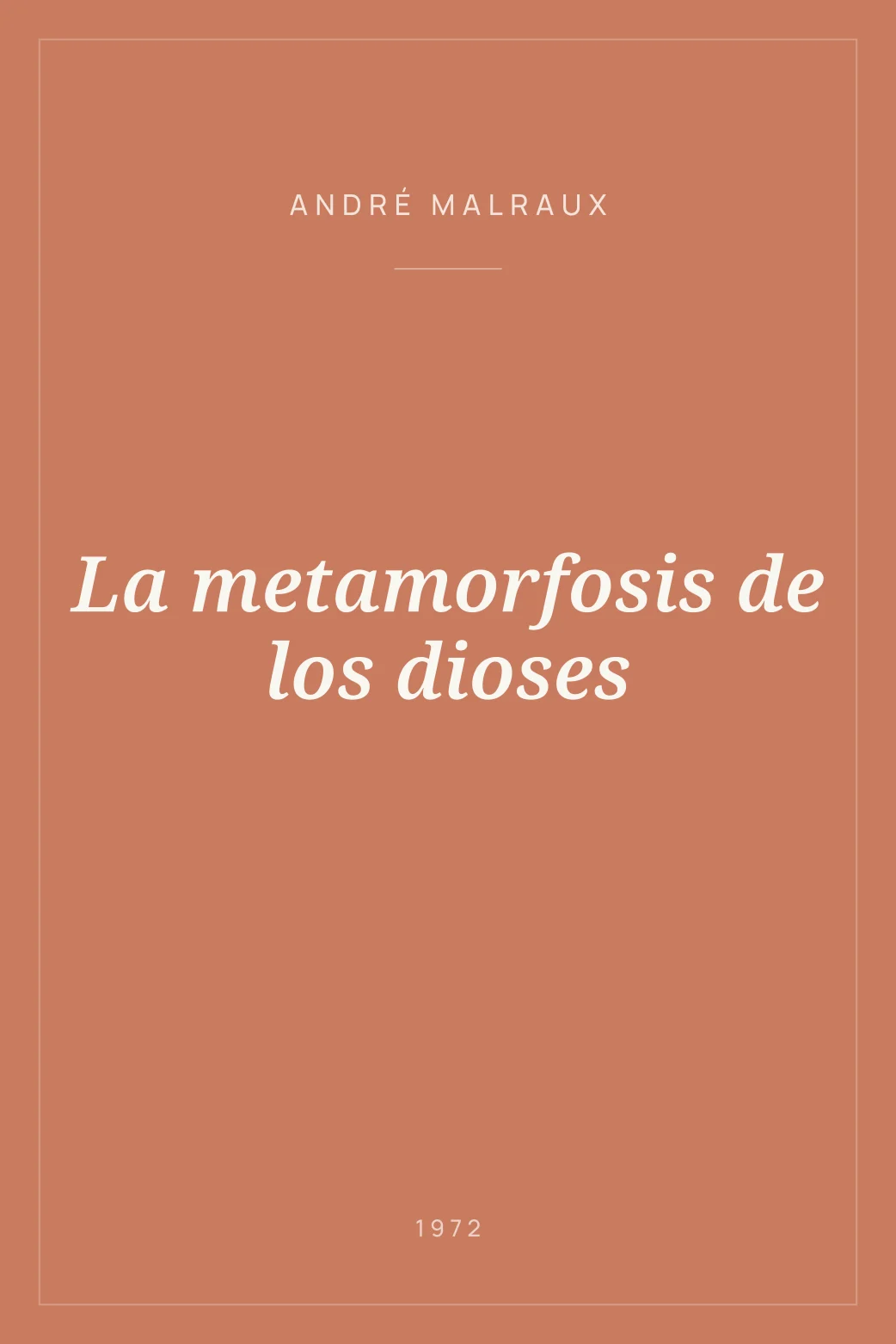 Portada de La metamorfosis de los dioses