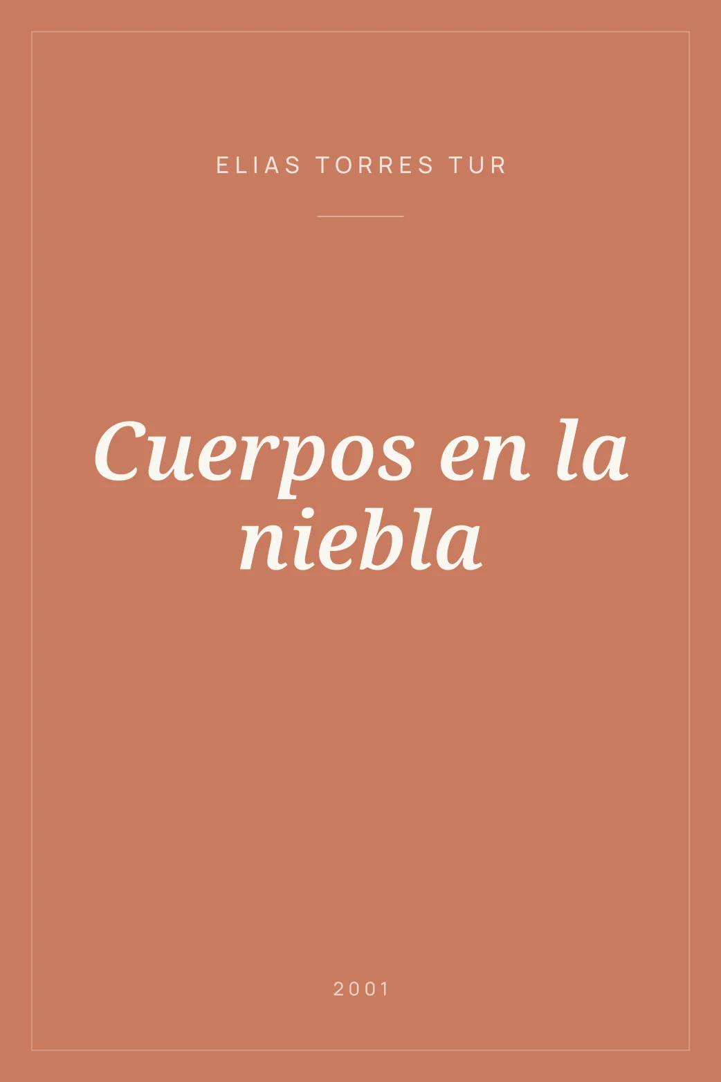 Portada de Cuerpos en la niebla