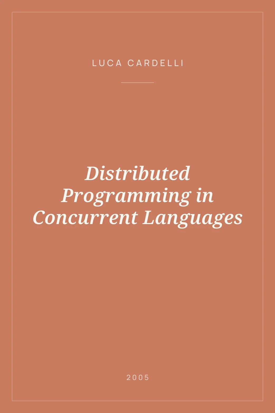 Portada de Distributed Programming in Concurrent Languages