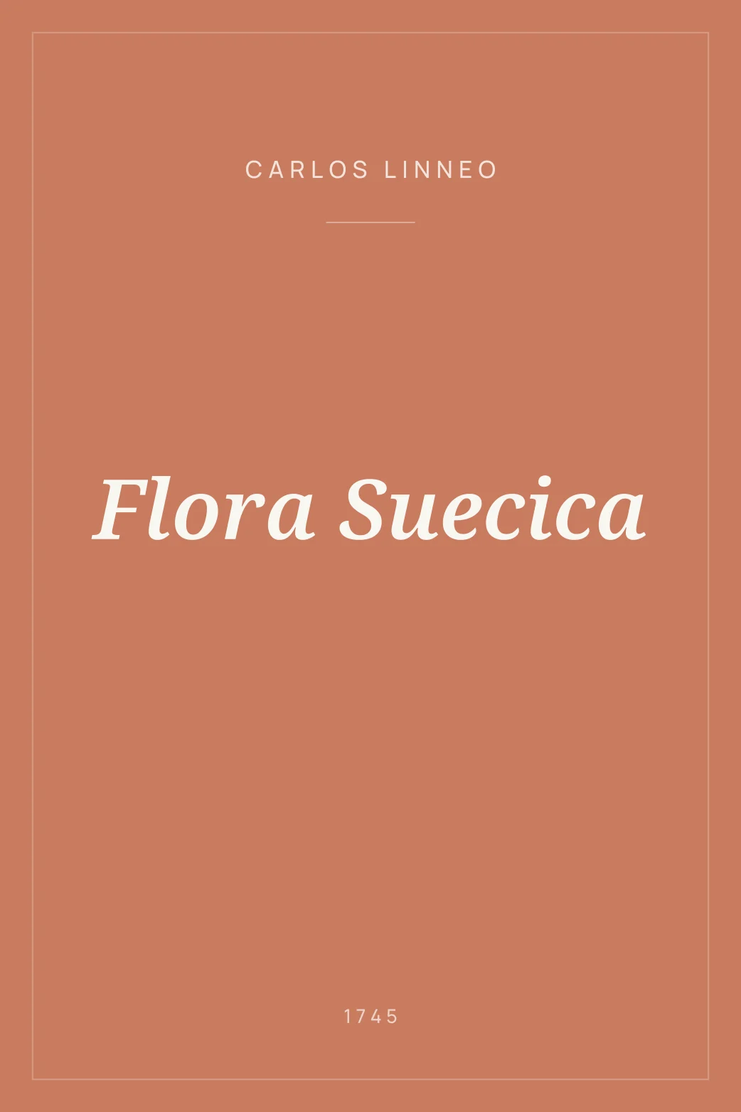 Portada de Flora Suecica