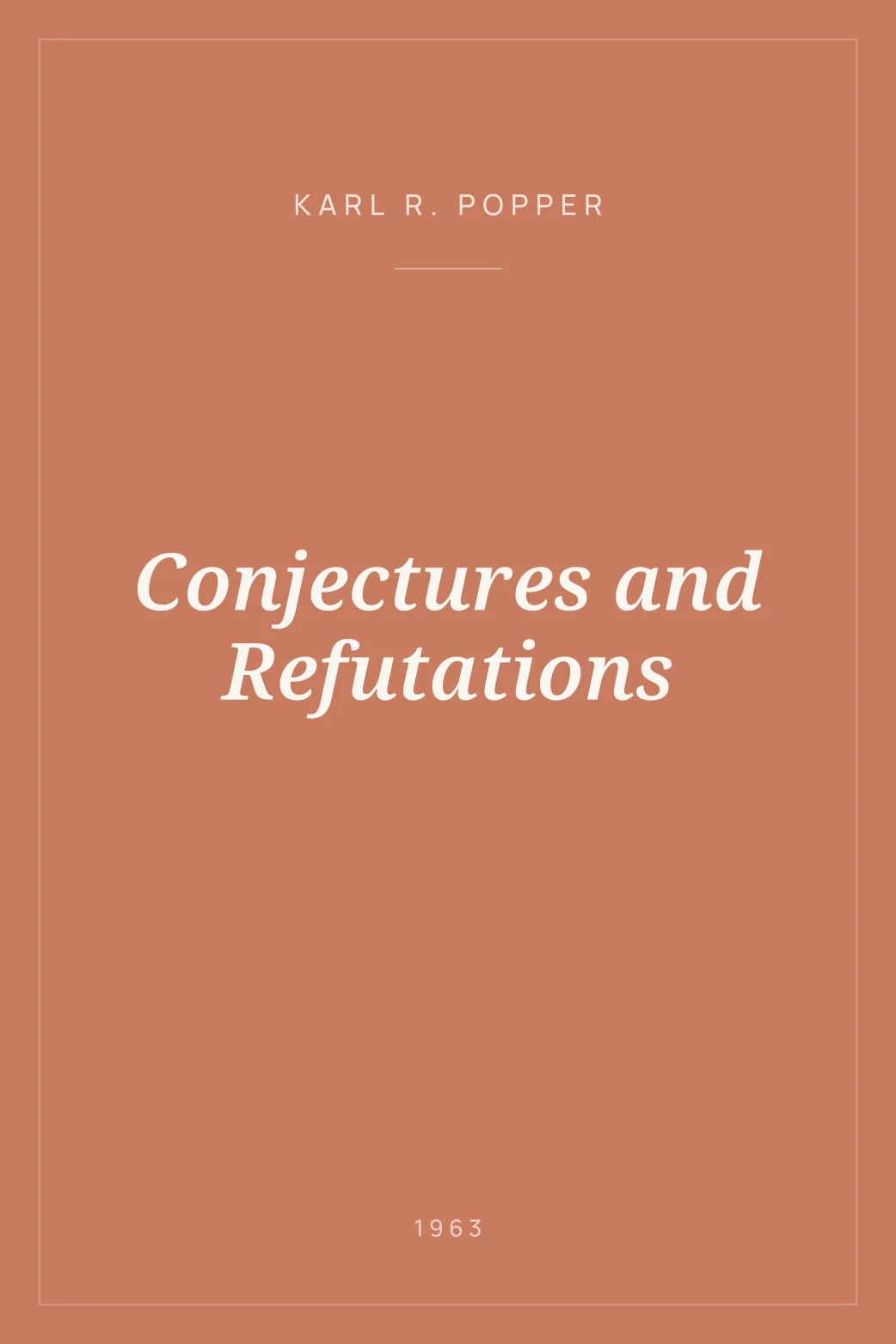 Portada de Conjectures and Refutations