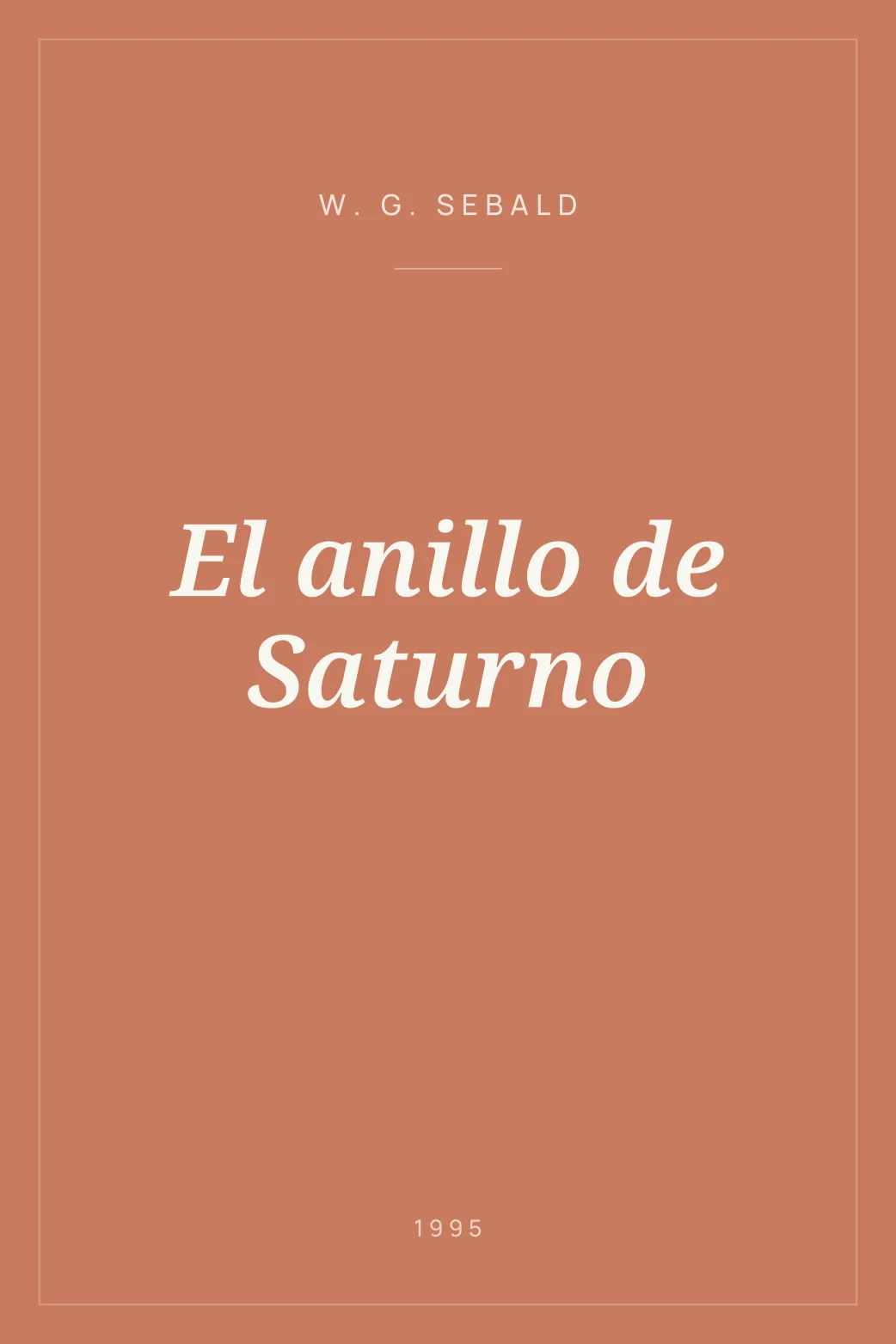 Portada de El anillo de Saturno