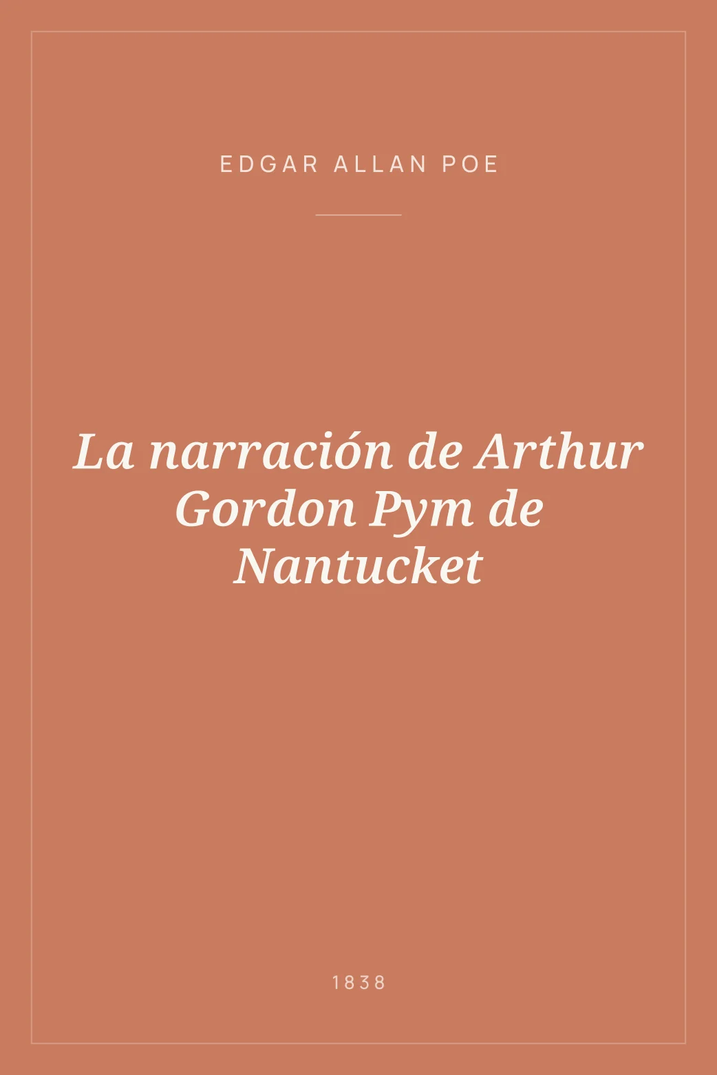 Portada de La narración de Arthur Gordon Pym de Nantucket