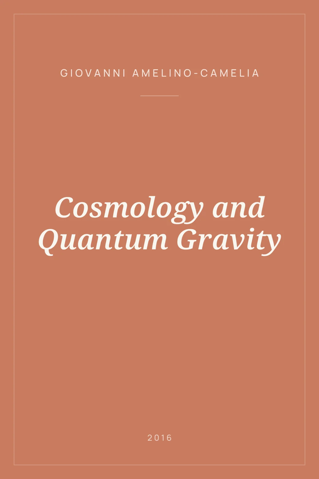 Portada de Cosmology and Quantum Gravity