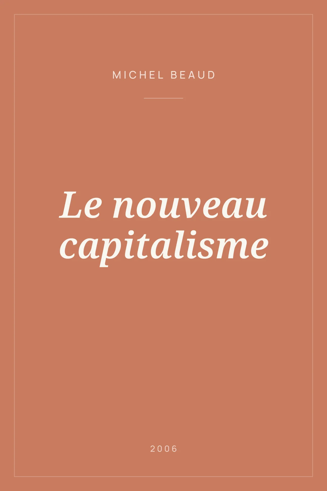 Portada de Le nouveau capitalisme