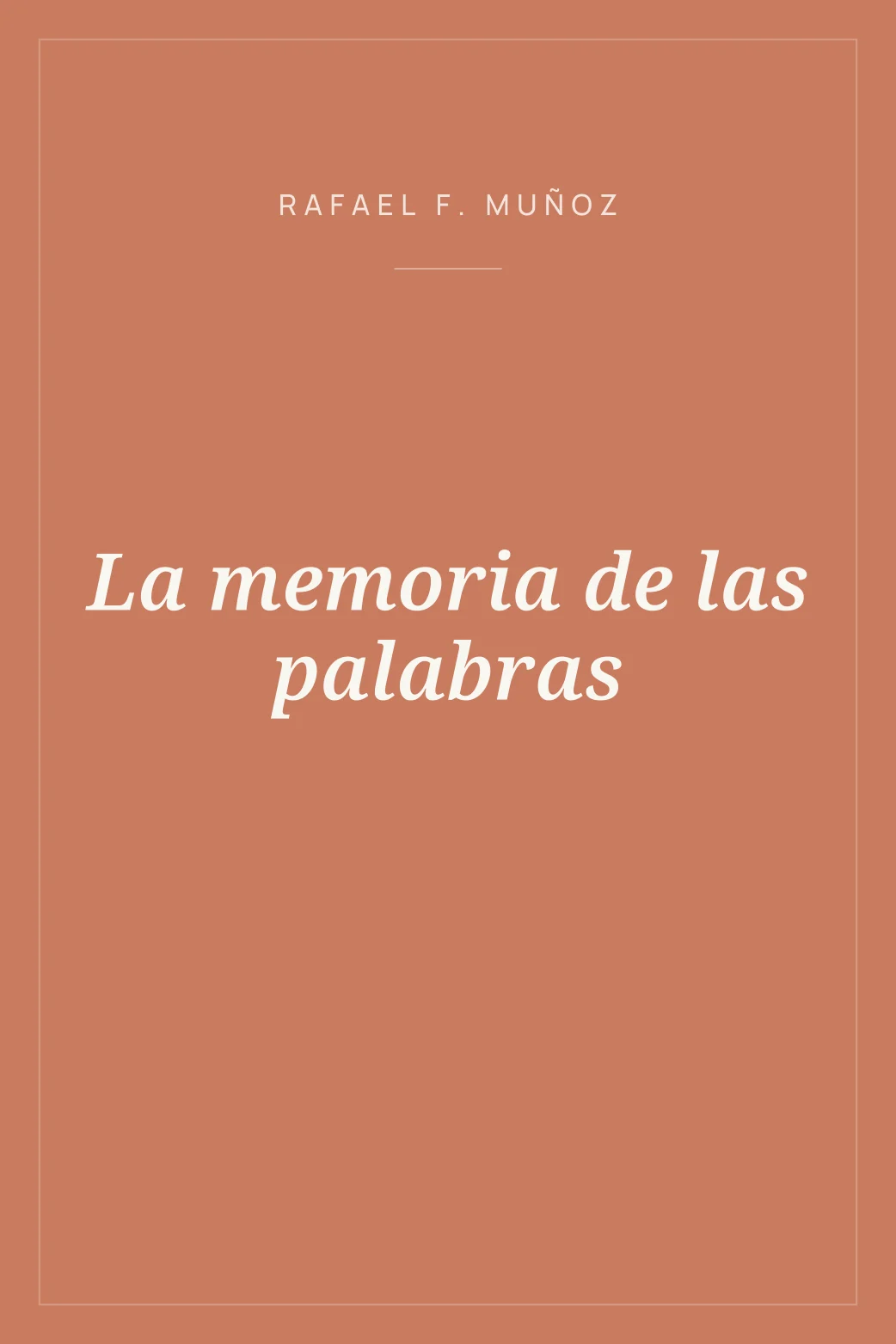 Portada de La memoria de las palabras