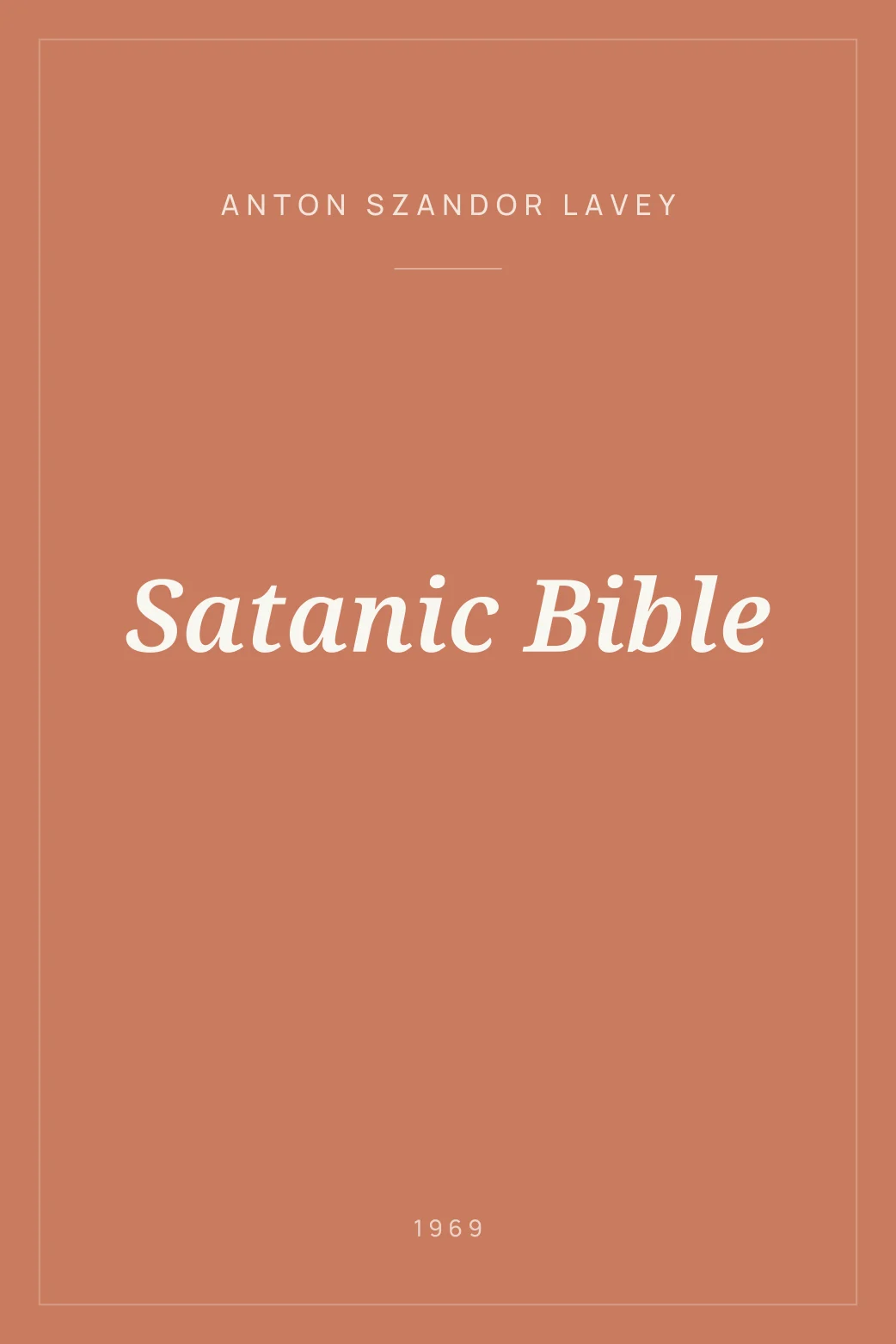 Portada de Satanic Bible