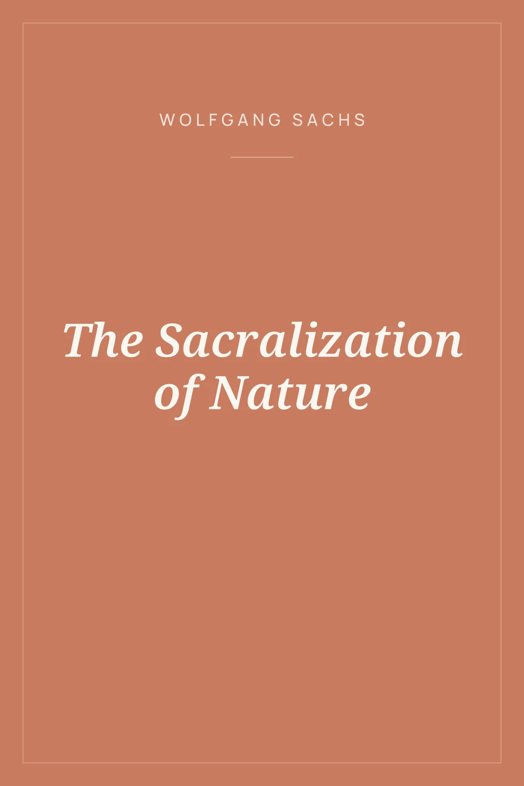 Portada de The Sacralization of Nature