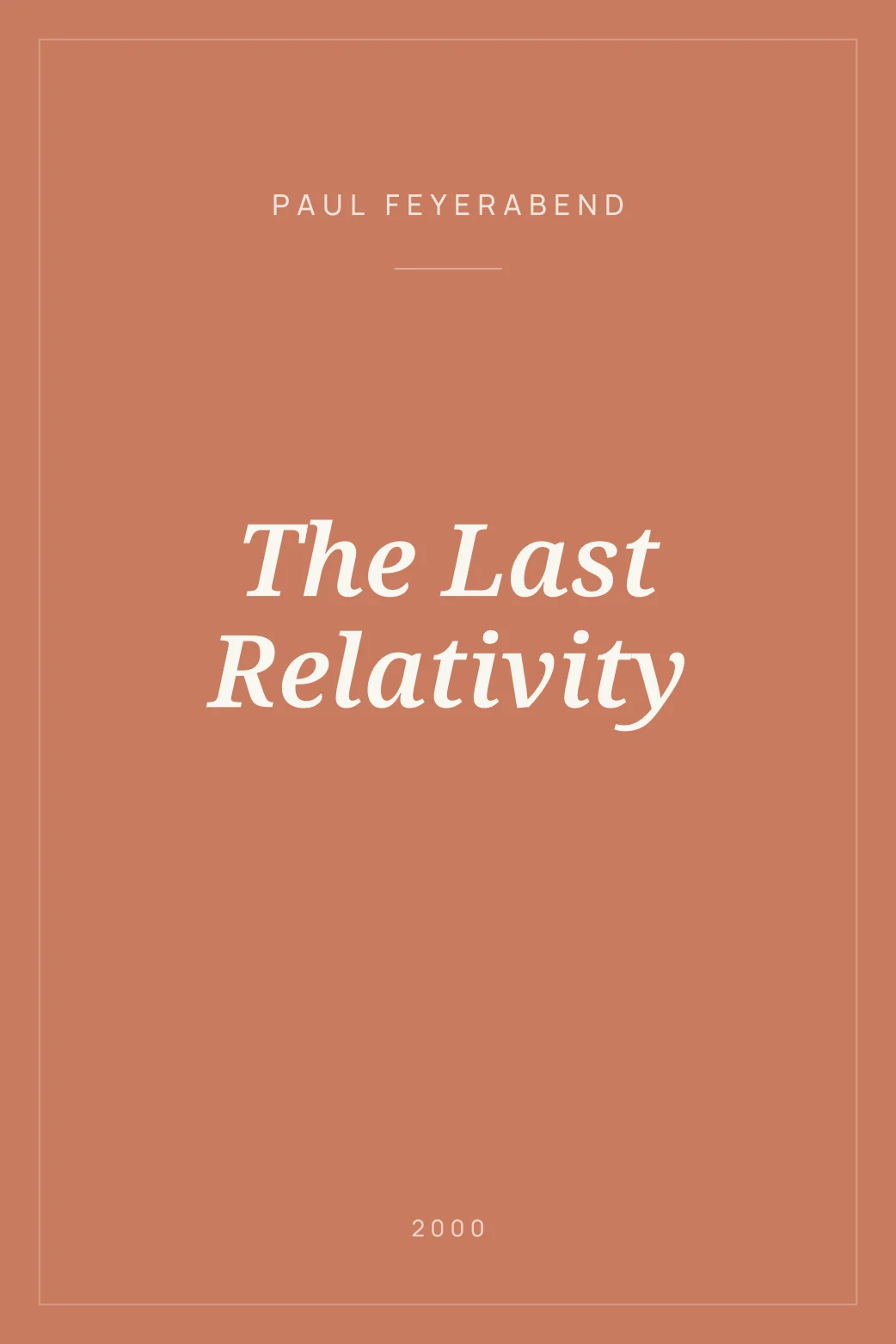 Portada de The Last Relativity