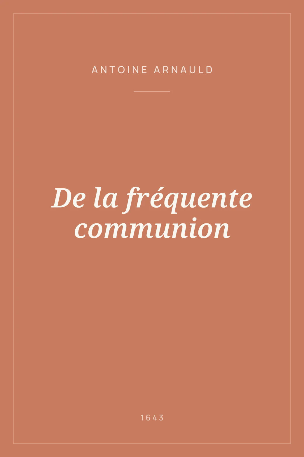 Portada de De la fréquente communion