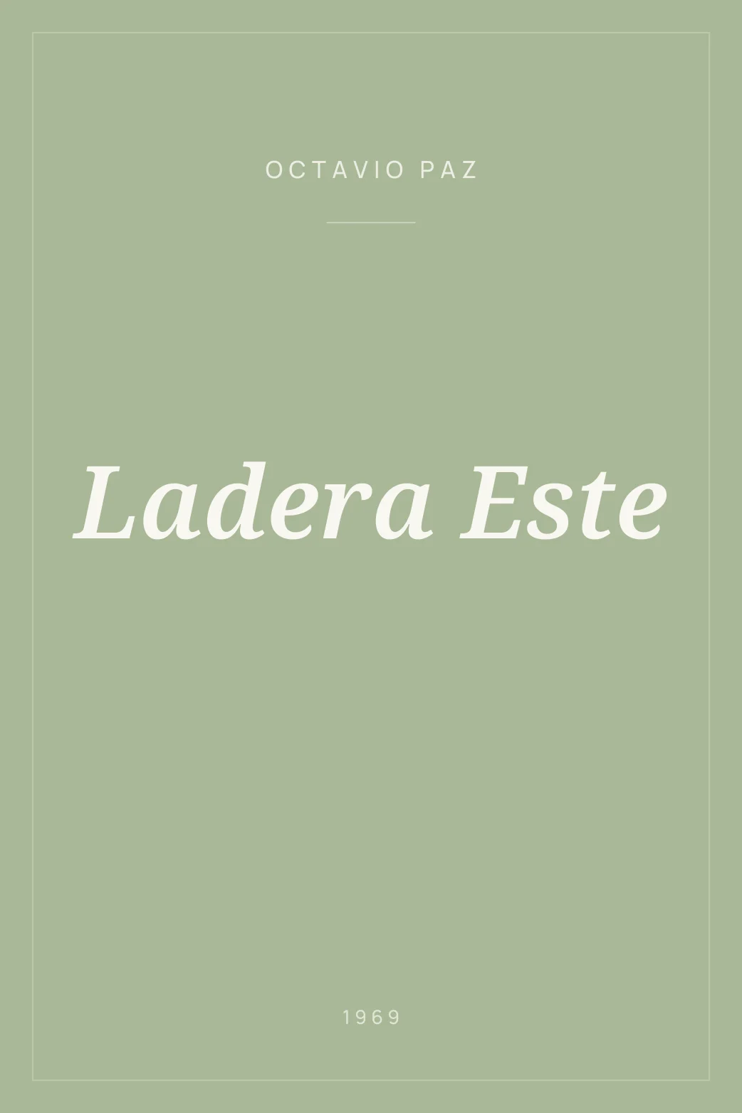Portada de Ladera Este