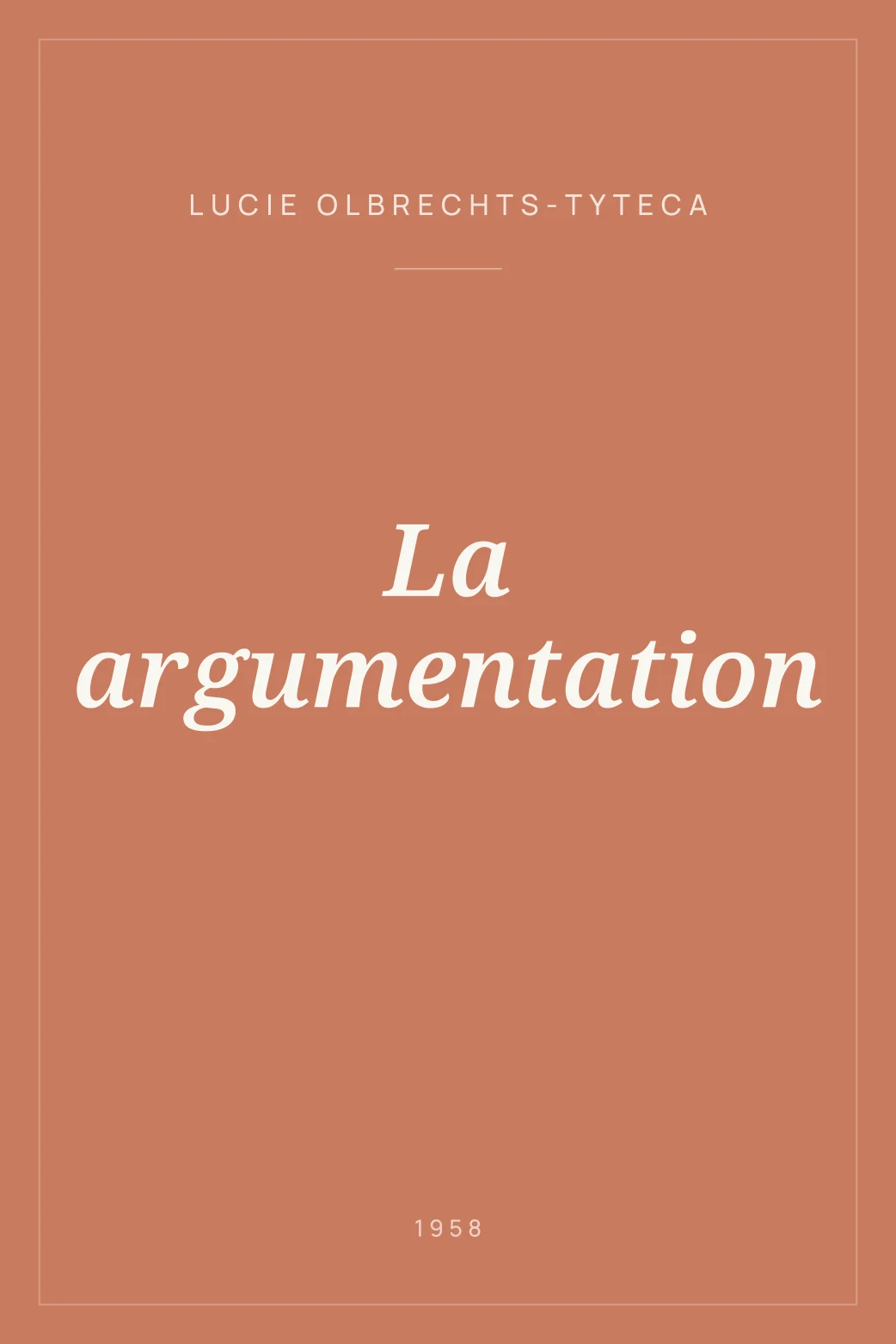 Portada de La argumentation
